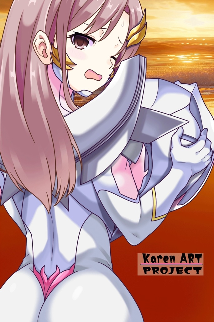 カレンちゃん+ガンダムSEED ラクス・クラインノーマルスーツ(背面アングル)