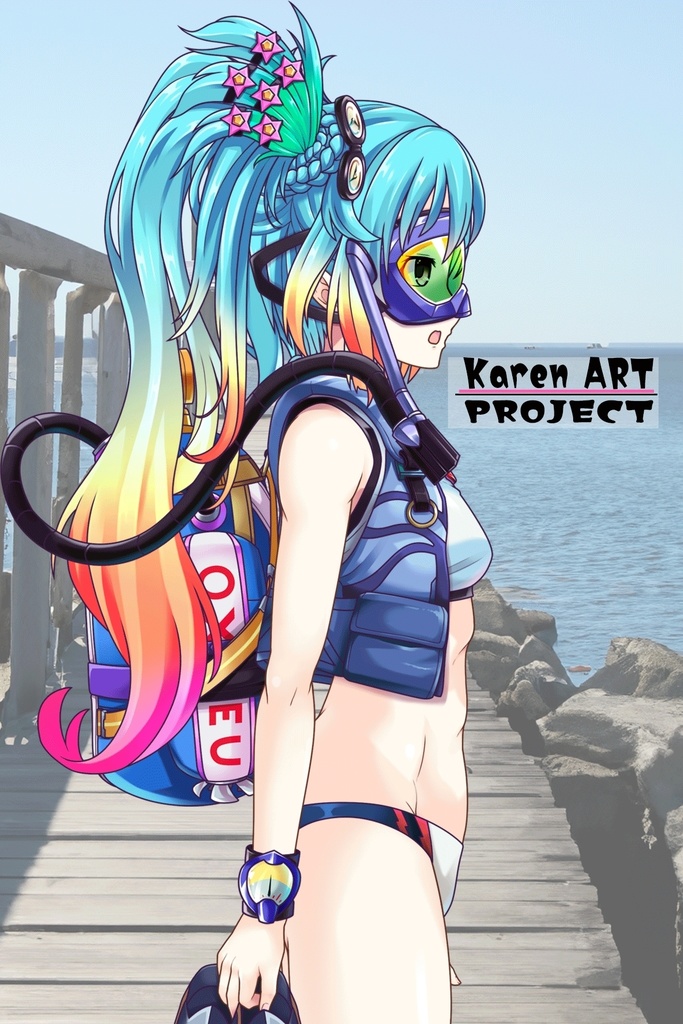 カレンちゃん+竜宮の女王・乙姫のダイビング装備 (メダルヒーローズ)