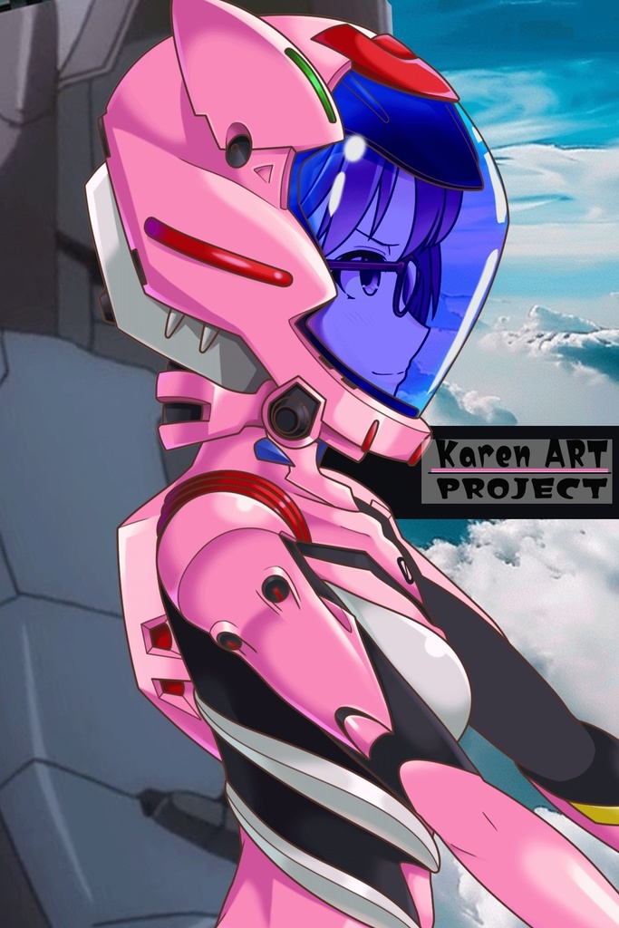カレンちゃん+真希波・マリ・イラストリアスのプラグスーツ (シン・エヴァンゲリオン1) Karen+Mari Makinami Illustrious Plugsuit-Front, (Final version)( Evangelion1)