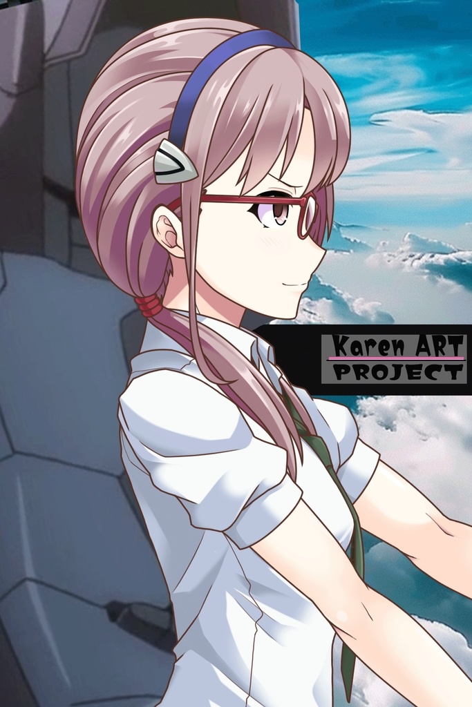 カレンちゃん+真希波・マリ・イラストリアスの制服 (シン・エヴァンゲリオン4) Karen+Mari Makinami Illustrious School Uniform-Front, (Final version)( Evangelion4)