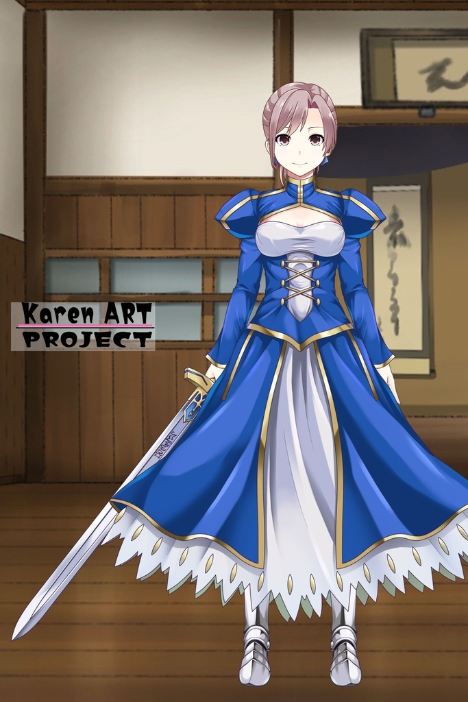 カレンちゃん+セイバーさんの甲冑 (Fate)カレンちゃんの髪バージョン