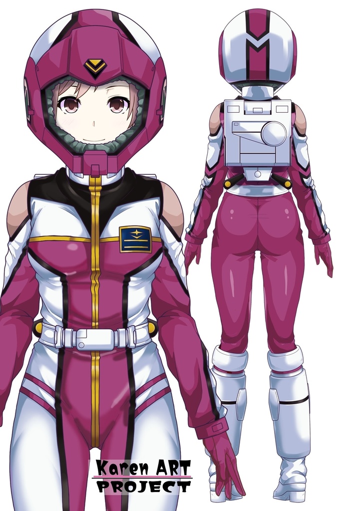 カレンちゃん+ライラ・ミラ・ライラ【機動戦士Zガンダム】 のノーマルスーツ(カレンちゃんの髪バージョン)