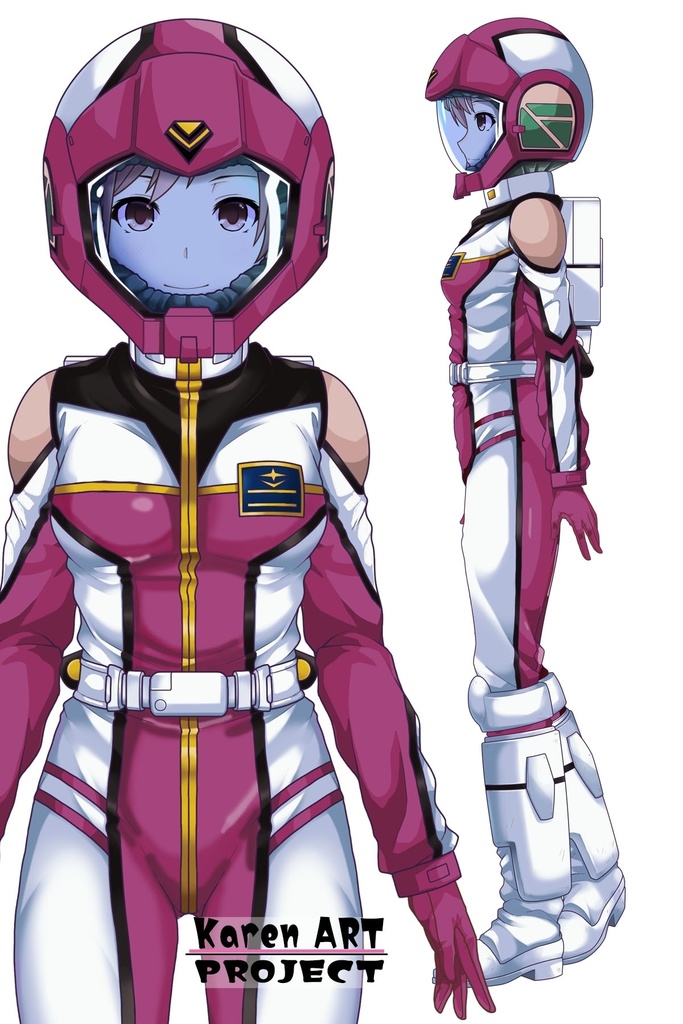 カレンちゃん+ライラ・ミラ・ライラ【機動戦士Zガンダム】 のノーマルスーツ(カレンちゃんの髪バージョン)
