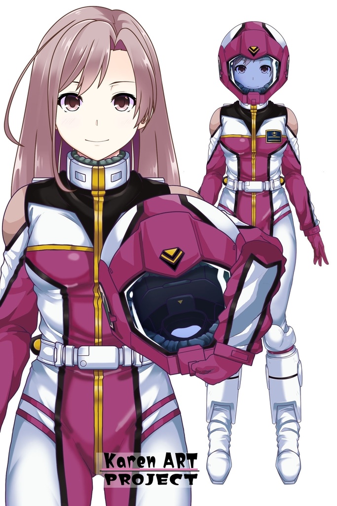 カレンちゃん+ライラ・ミラ・ライラ【機動戦士Zガンダム】 のノーマルスーツ(カレンちゃんの髪バージョン)