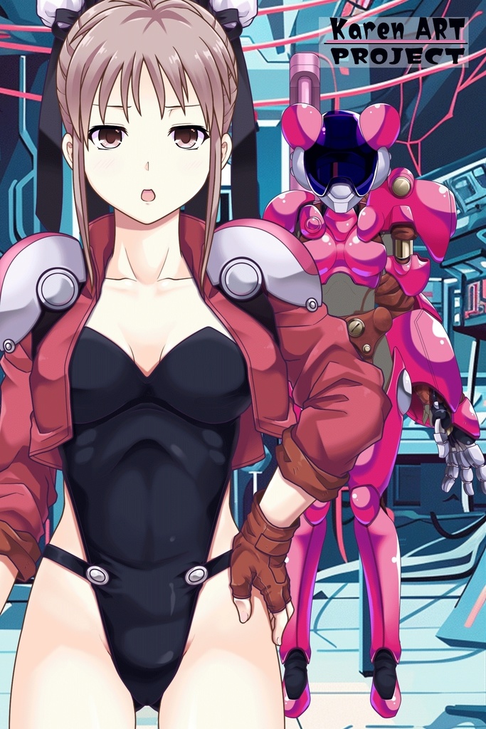 カレンちゃん+サハリちゃんの装備【創世機士ガイアース】Part1 Karen wearing Sahari's protection suit【Genesis Survivor Gaiarth】Part1