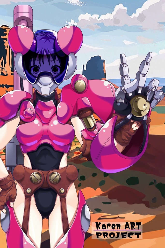 カレンちゃん+サハリちゃんの装備【創世機士ガイアース】Part1 Karen wearing Sahari's protection suit【Genesis Survivor Gaiarth】Part1