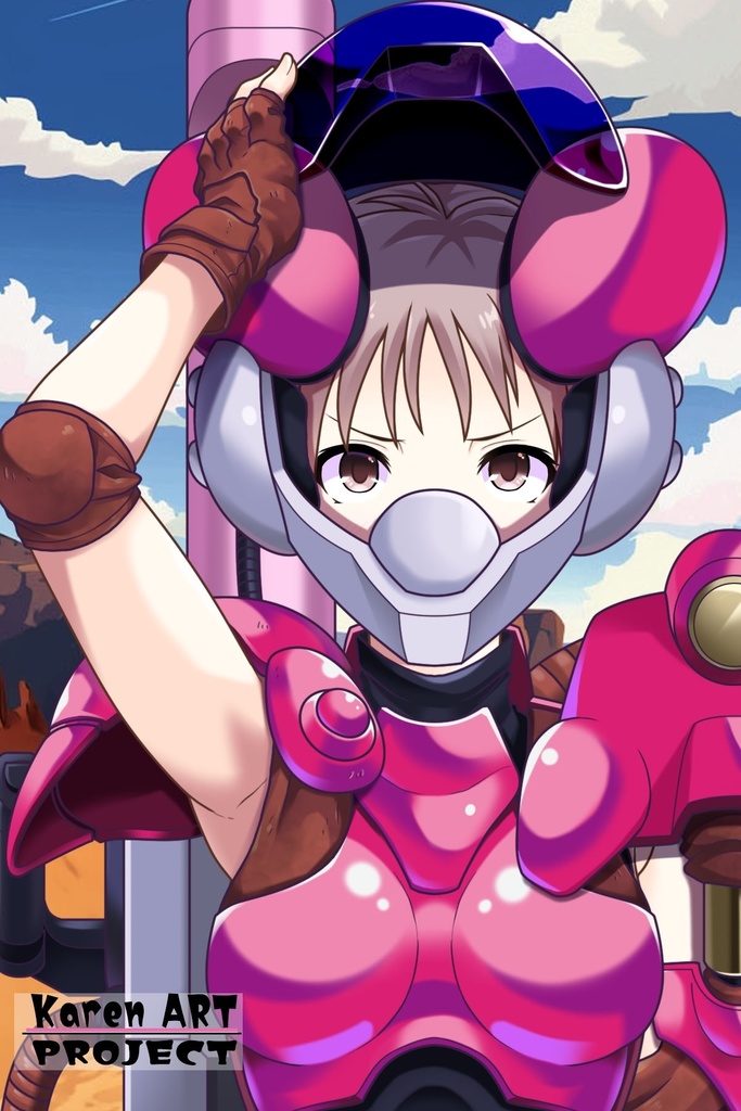 カレンちゃん+サハリちゃんの装備【創世機士ガイアース】Part1 Karen wearing Sahari's protection suit【Genesis Survivor Gaiarth】Part1