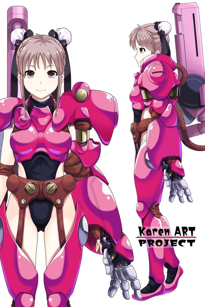 カレンちゃん+サハリちゃんの装備【創世機士ガイアース】Part1 Karen wearing Sahari's protection suit【Genesis Survivor Gaiarth】Part1