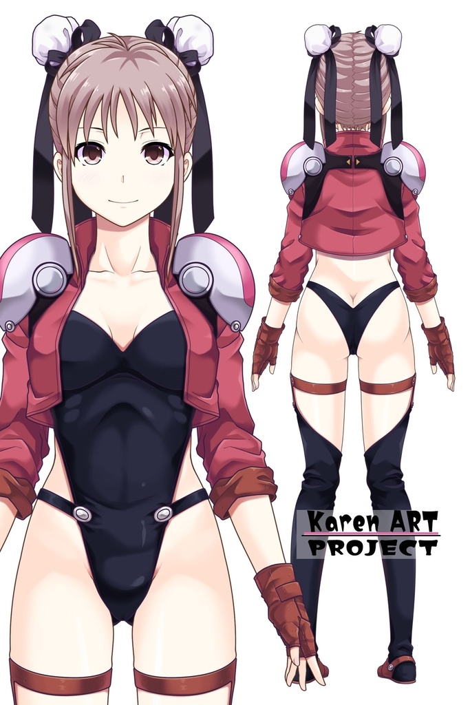 カレンちゃん+サハリちゃんの衣装【創世機士ガイアース】Part2 Karen wearing Sahari's Cool Costume【Genesis Survivor Gaiarth】Part2