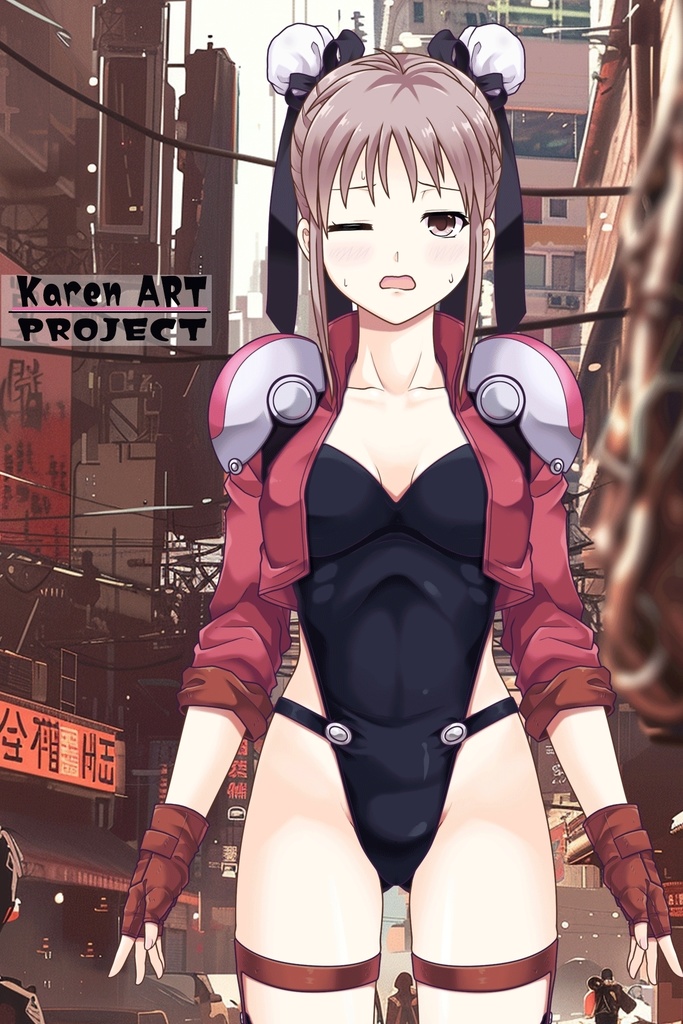 カレンちゃん+サハリちゃんの衣装【創世機士ガイアース】Part2 Karen wearing Sahari's Cool Costume【Genesis Survivor Gaiarth】Part2