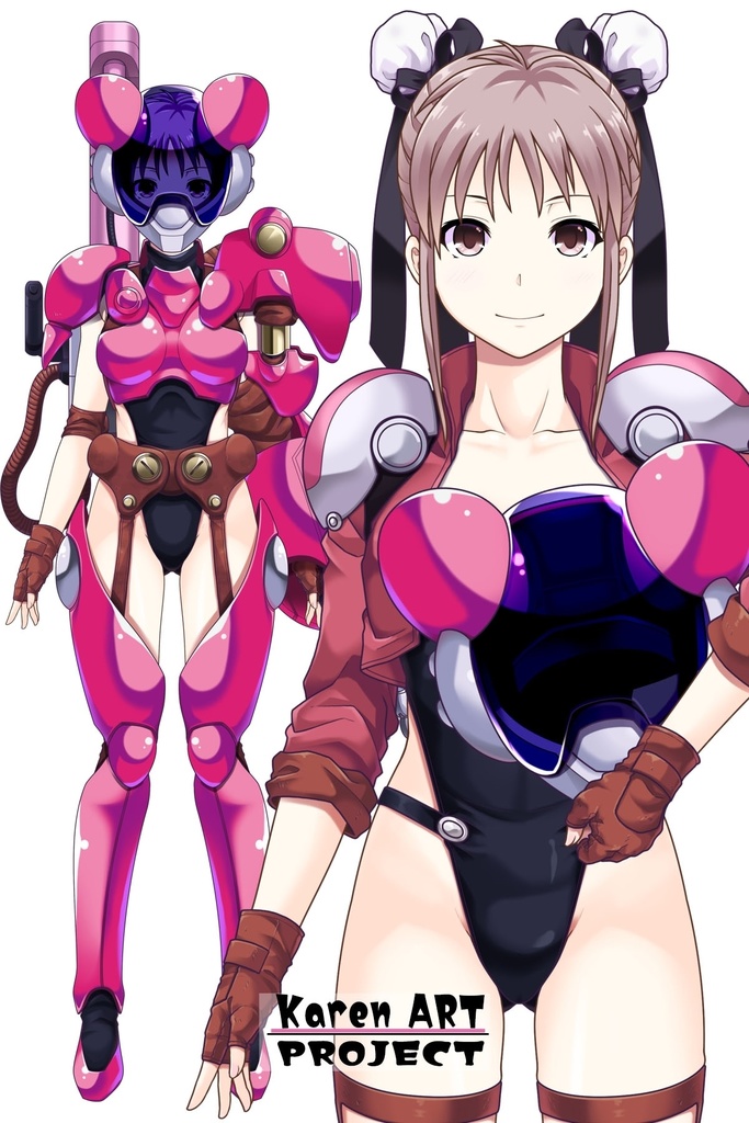 カレンちゃん+サハリちゃんの衣装【創世機士ガイアース】Part2 Karen wearing Sahari's Cool Costume【Genesis Survivor Gaiarth】Part2