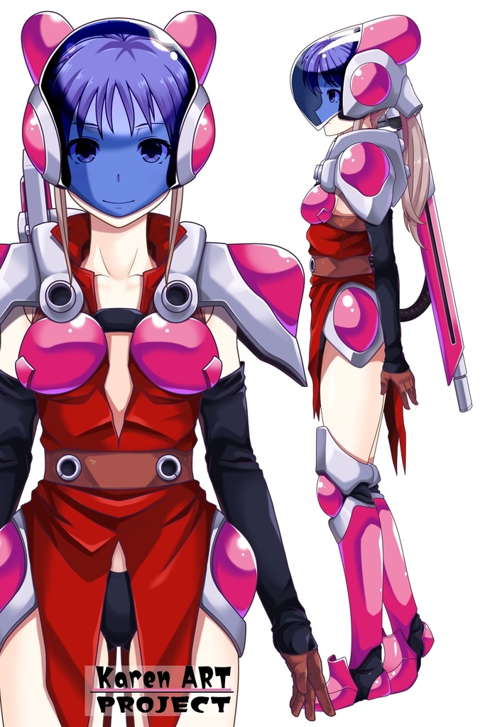 カレンちゃん+サハリちゃんの装備(軽装備版)【創世機士ガイアース】Part3 Karen wearing Sahari's protection suit (Lightly Equipped Version)【Genesis Survivor Gaiarth】Part3