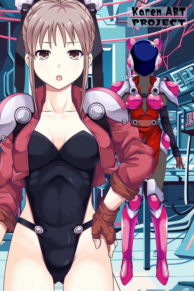 カレンちゃん+サハリちゃんの装備(軽装備版)【創世機士ガイアース】Part3 Karen wearing Sahari's protection suit (Lightly Equipped Version)【Genesis Survivor Gaiarth】Part3