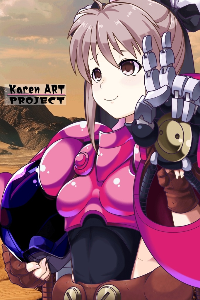 カレンちゃん+サハリちゃんの装備 斜め前アングル【創世機士ガイアース】Part4 Karen wearing Sahari's protection suit-Diagonal front angle【Genesis Survivor Gaiarth】Part4