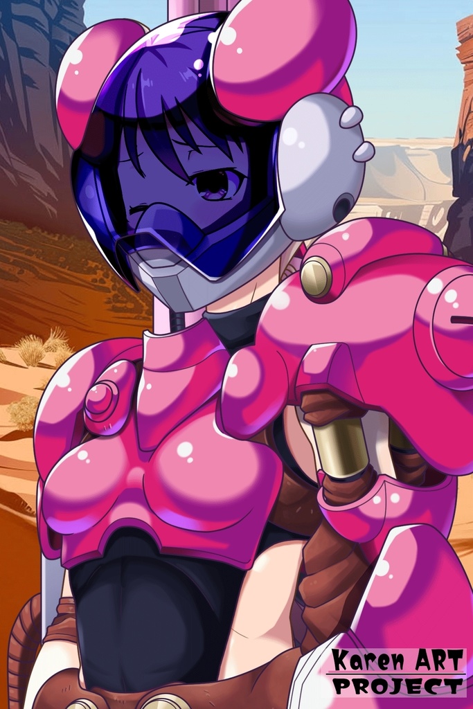 カレンちゃん+サハリちゃんの装備 斜め前アングル【創世機士ガイアース】Part4 Karen wearing Sahari's protection suit-Diagonal front angle【Genesis Survivor Gaiarth】Part4