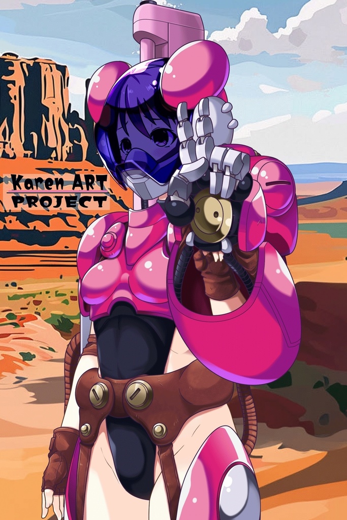 カレンちゃん+サハリちゃんの装備 斜め前アングル【創世機士ガイアース】Part4 Karen wearing Sahari's protection suit-Diagonal front angle【Genesis Survivor Gaiarth】Part4