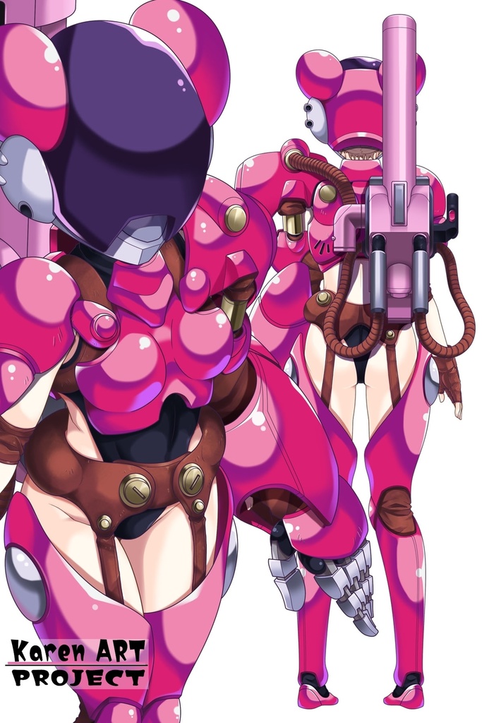 カレンちゃん+サハリちゃんの装備 見下ろしアングル【創世機士ガイアース】Part6 Karen wearing Sahari's protection suit-Looking down angle【Genesis Survivor Gaiarth】Part6