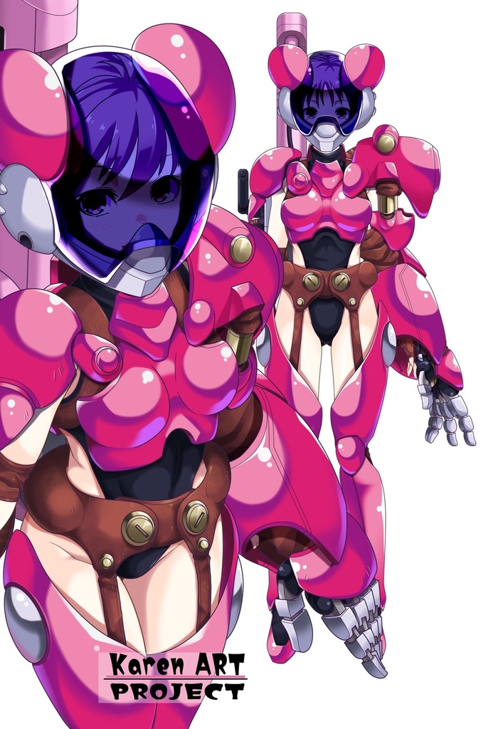 カレンちゃん+サハリちゃんの装備 見下ろしアングル【創世機士ガイアース】Part6 Karen wearing Sahari's protection suit-Looking down angle【Genesis Survivor Gaiarth】Part6