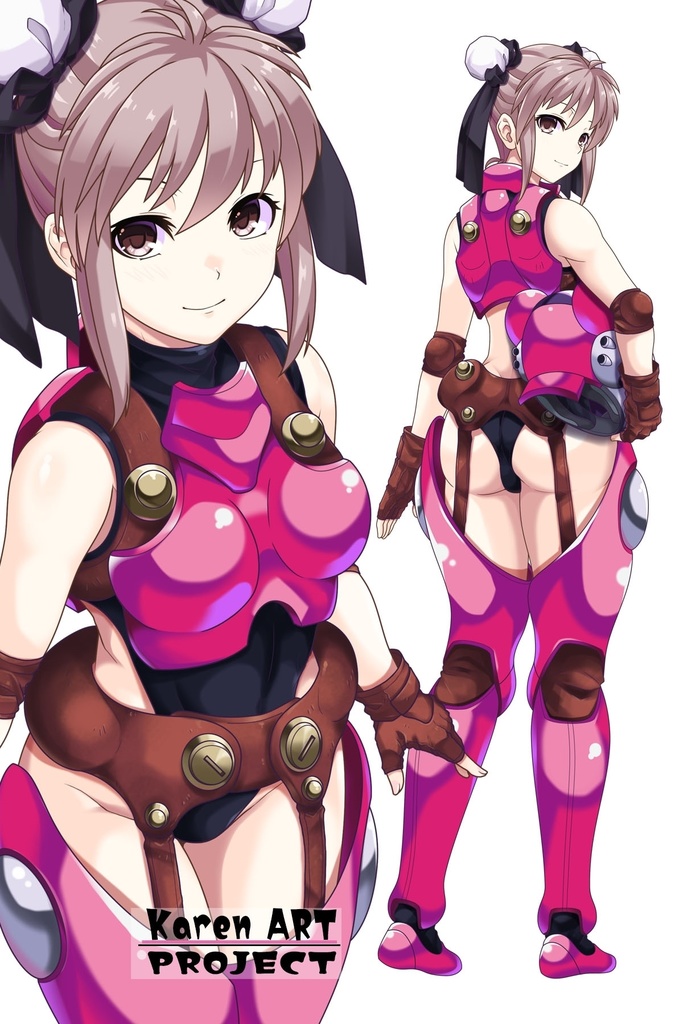 カレンちゃん+サハリちゃんの装備 見下ろしアングル【創世機士ガイアース】Part6 Karen wearing Sahari's protection suit-Looking down angle【Genesis Survivor Gaiarth】Part6