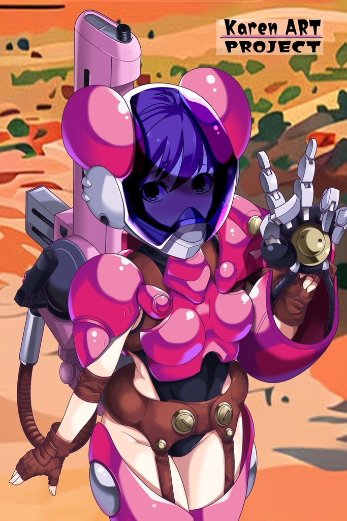カレンちゃん+サハリちゃんの装備 見下ろしアングル【創世機士ガイアース】Part6 Karen wearing Sahari's protection suit-Looking down angle【Genesis Survivor Gaiarth】Part6