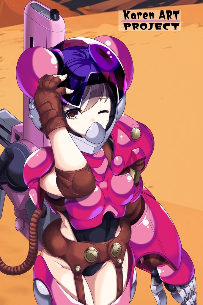 カレンちゃん+サハリちゃんの装備 見下ろしアングル【創世機士ガイアース】Part6 Karen wearing Sahari's protection suit-Looking down angle【Genesis Survivor Gaiarth】Part6