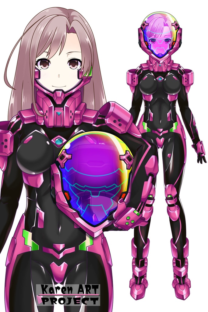 カレンちゃん+衛士強化装備【トータル・イクリプス】 正面アングル(完成版) Karen is wearing Guard Reinforcement Equipment【TOTAL ECLIPSE】Front Angle (Final version)