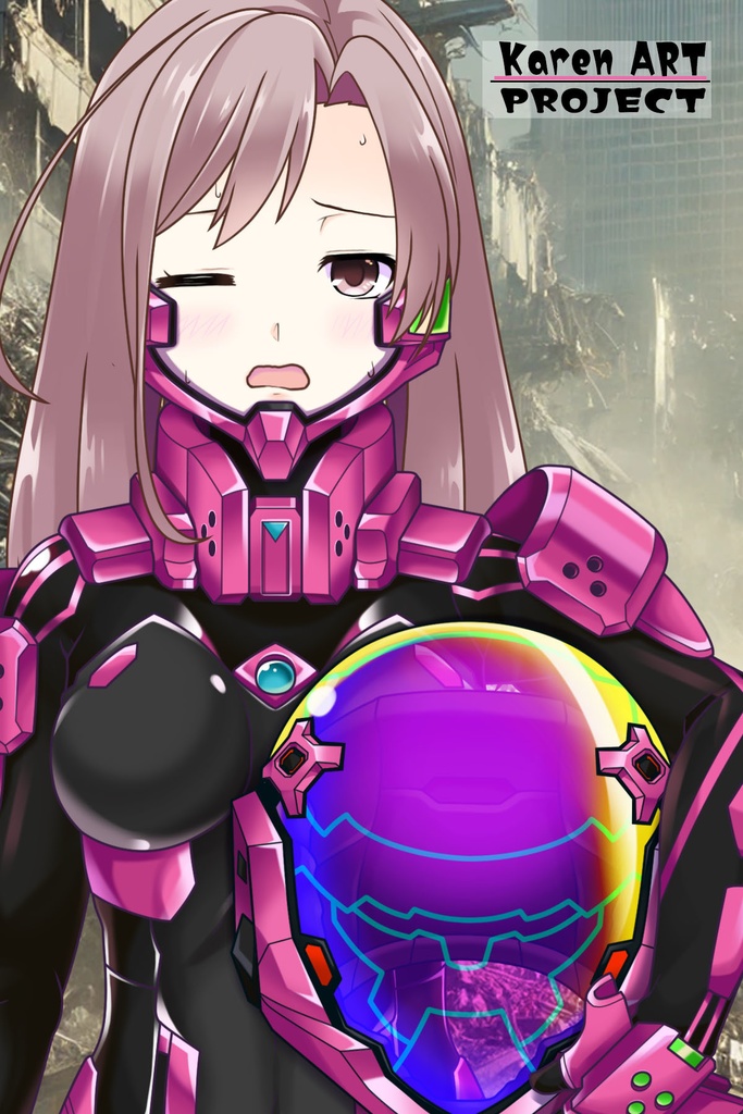 カレンちゃん+衛士強化装備【トータル・イクリプス】 正面アングル(完成版) Karen is wearing Guard Reinforcement Equipment【TOTAL ECLIPSE】Front Angle (Final version)