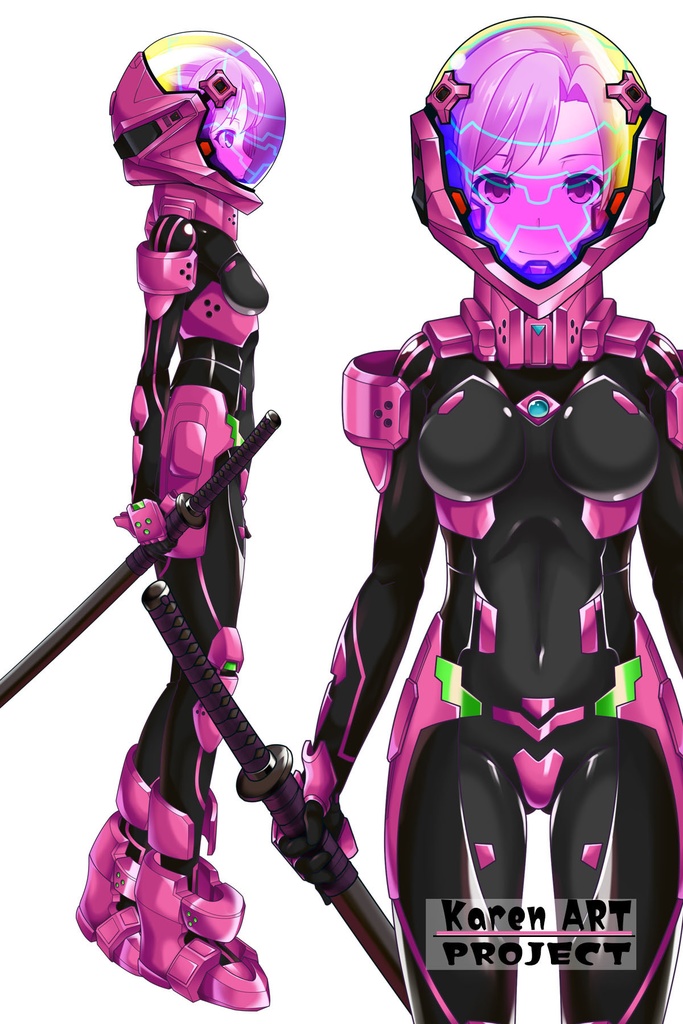 カレンちゃん+衛士強化装備【トータル・イクリプス】 正面アングル(完成版) Karen is wearing Guard Reinforcement Equipment【TOTAL ECLIPSE】Front Angle (Final version)