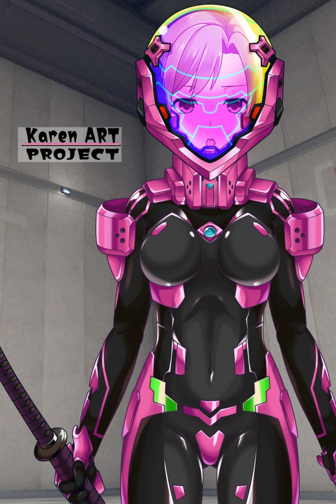 カレンちゃん+衛士強化装備【トータル・イクリプス】 正面アングル(完成版) Karen is wearing Guard Reinforcement Equipment【TOTAL ECLIPSE】Front Angle (Final version)