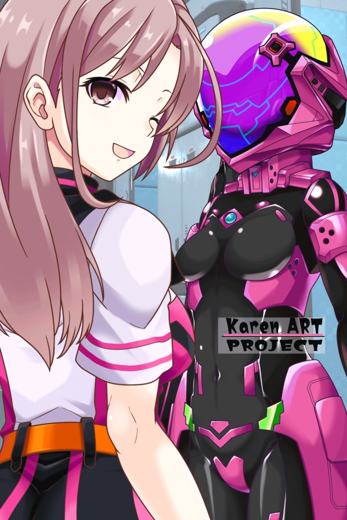 カレンちゃん+衛士強化装備【トータル・イクリプス】斜め前アングル(完成版) Karen is wearing Guard Reinforcement Equipment【TOTAL ECLIPSE】Diagonal front angle (Final version)