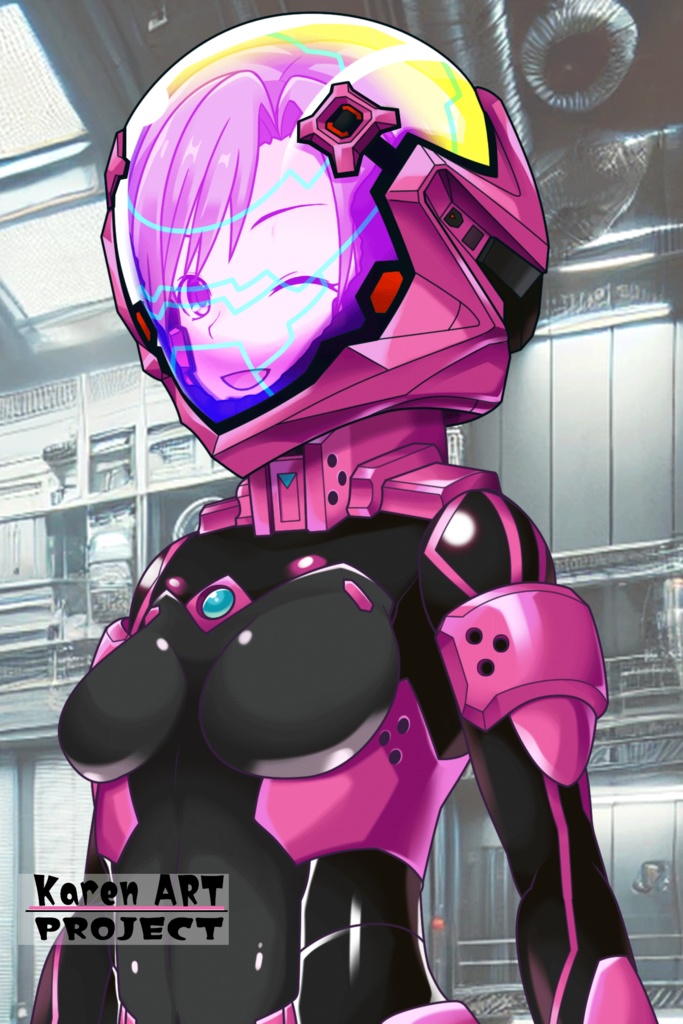カレンちゃん+衛士強化装備【トータル・イクリプス】斜め前アングル(完成版) Karen is wearing Guard Reinforcement Equipment【TOTAL ECLIPSE】Diagonal front angle (Final version)