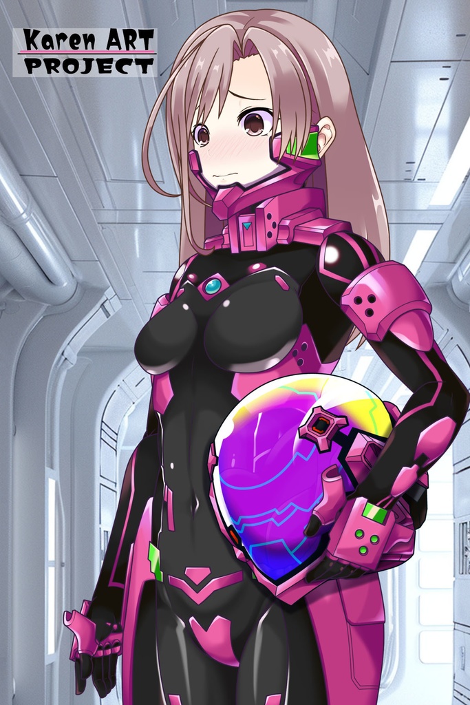 カレンちゃん+衛士強化装備【トータル・イクリプス】斜め前アングル(完成版) Karen is wearing Guard Reinforcement Equipment【TOTAL ECLIPSE】Diagonal front angle (Final version)
