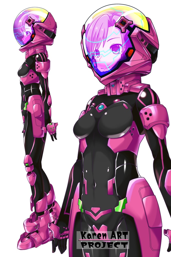 カレンちゃん+衛士強化装備【トータル・イクリプス】斜め前アングル(完成版) Karen is wearing Guard Reinforcement Equipment【TOTAL ECLIPSE】Diagonal front angle (Final version)