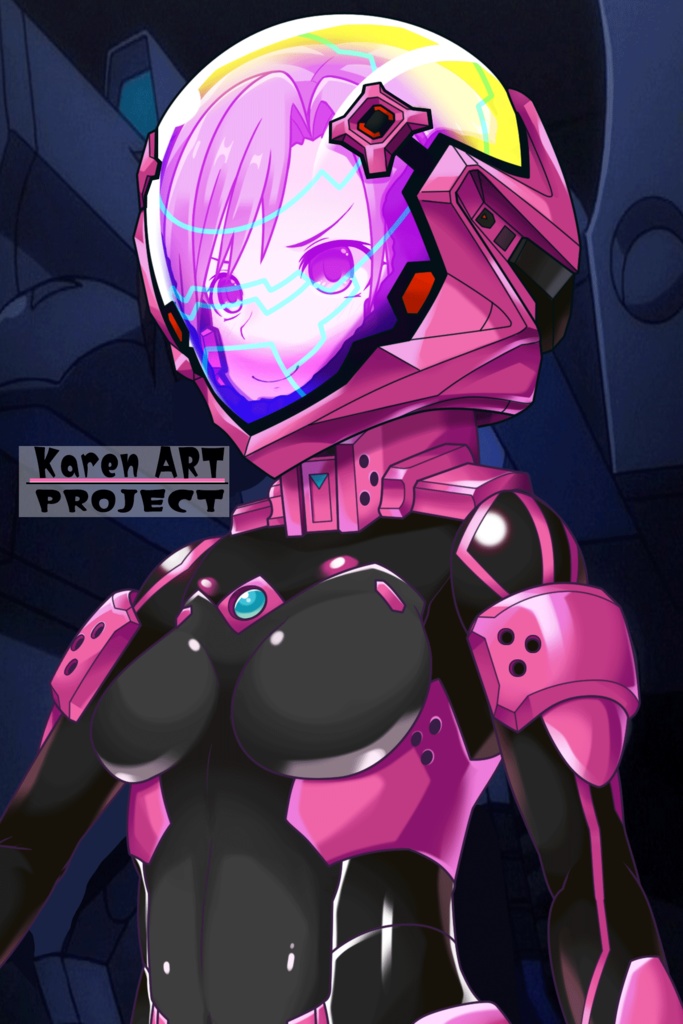 カレンちゃん+衛士強化装備【トータル・イクリプス】斜め前アングル(完成版) Karen is wearing Guard Reinforcement Equipment【TOTAL ECLIPSE】Diagonal front angle (Final version)