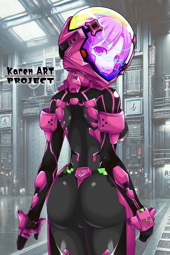 カレンちゃん+衛士強化装備【トータル・イクリプス】 背面アングル(完成版) Karen is wearing Guard Reinforcement Equipment【TOTAL ECLIPSE】Back Angle (Final version)