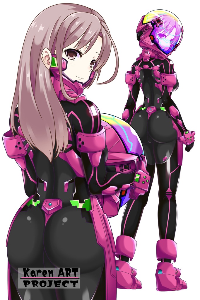 カレンちゃん+衛士強化装備【トータル・イクリプス】 背面アングル(完成版) Karen is wearing Guard Reinforcement Equipment【TOTAL ECLIPSE】Back Angle (Final version)