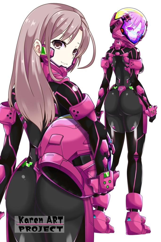 カレンちゃん+衛士強化装備【トータル・イクリプス】 背面アングル(完成版) Karen is wearing Guard Reinforcement Equipment【TOTAL ECLIPSE】Back Angle (Final version)