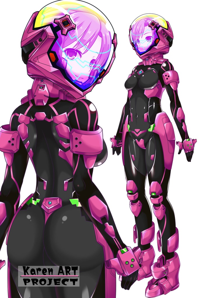 カレンちゃん+衛士強化装備【トータル・イクリプス】 背面アングル(完成版) Karen is wearing Guard Reinforcement Equipment【TOTAL ECLIPSE】Back Angle (Final version)