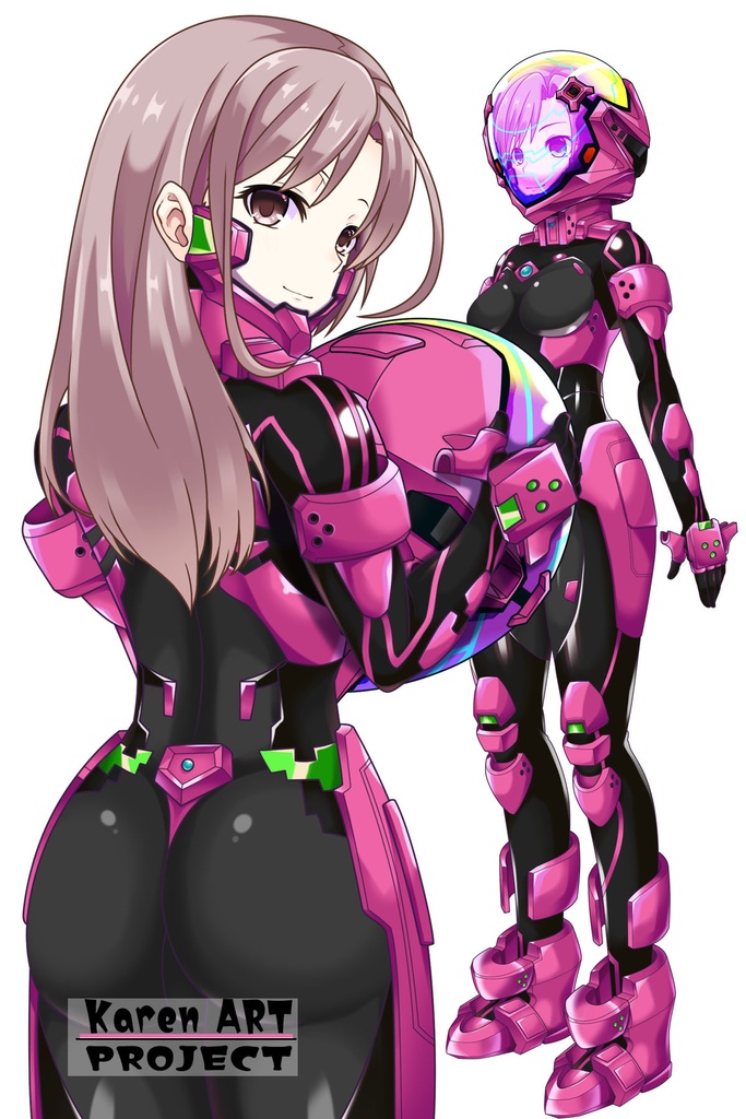 カレンちゃん+衛士強化装備【トータル・イクリプス】 背面アングル(完成版) Karen is wearing Guard Reinforcement Equipment【TOTAL ECLIPSE】Back Angle (Final version)