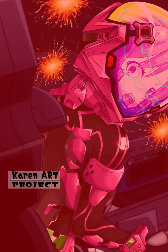 カレンちゃん+衛士強化装備【トータル・イクリプス】 背面アングル(完成版) Karen is wearing Guard Reinforcement Equipment【TOTAL ECLIPSE】Back Angle (Final version)