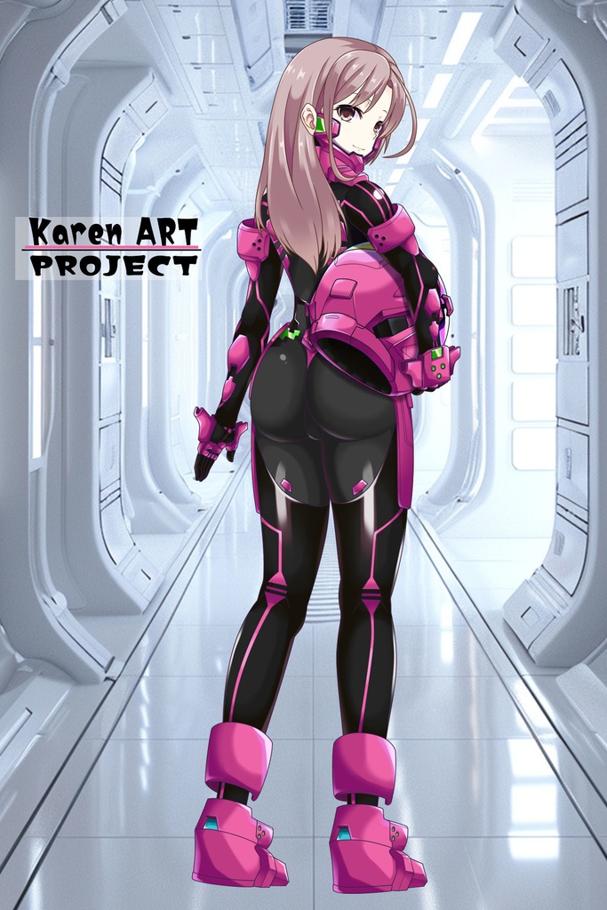 カレンちゃん+衛士強化装備【トータル・イクリプス】 背面アングル(完成版) Karen is wearing Guard Reinforcement Equipment【TOTAL ECLIPSE】Back Angle (Final version)