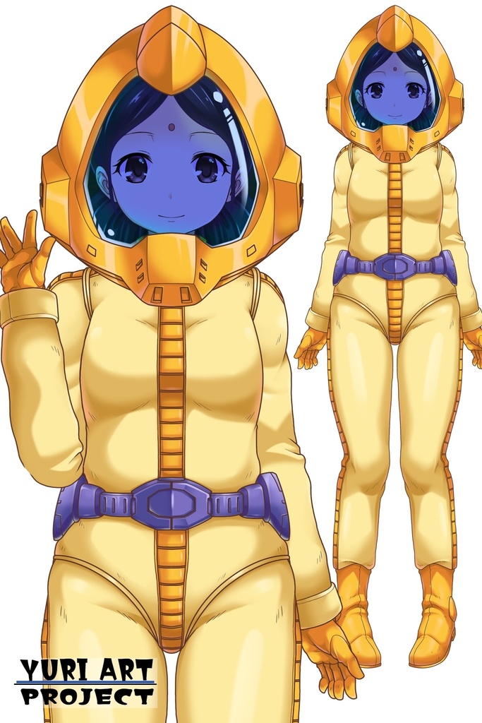 ゆりちゃん+ララァ・スン【機動戦士ガンダム】 のノーマルスーツ Yuri is wearing Lalah Sune's normal suit【Mobile Suit Gundam】