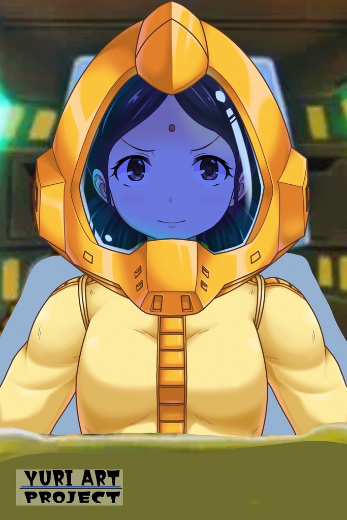 ゆりちゃん+ララァ・スン【機動戦士ガンダム】 のノーマルスーツ Yuri is wearing Lalah Sune's normal suit【Mobile Suit Gundam】