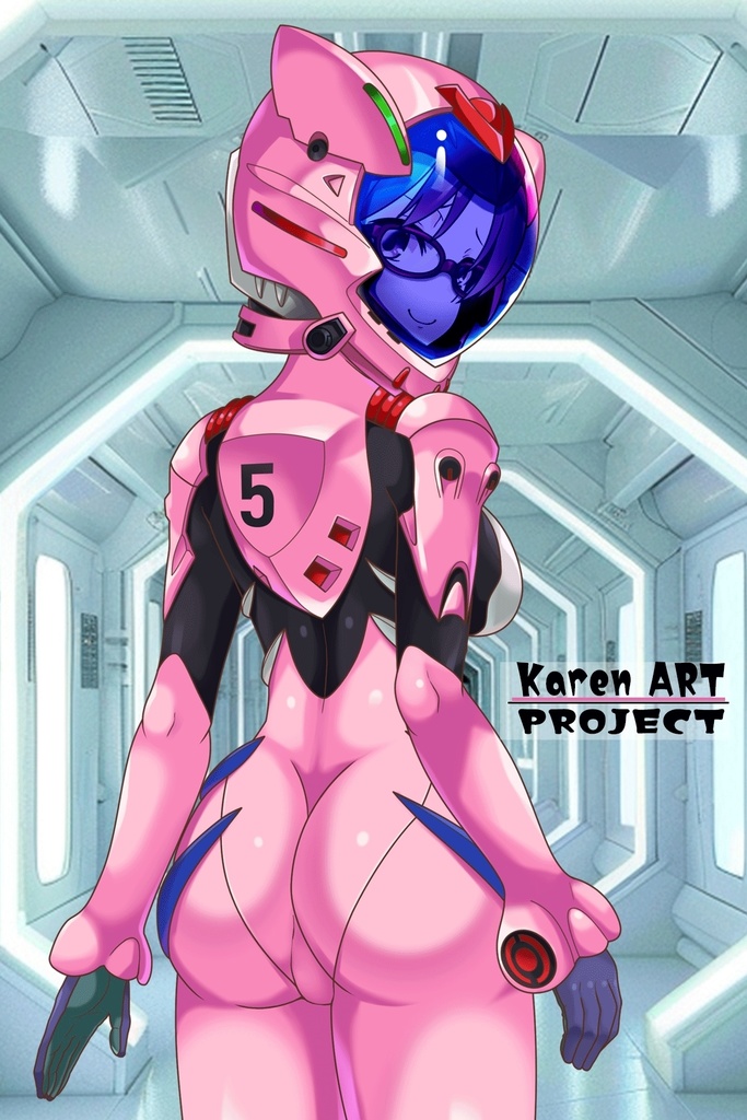 カレンちゃん+真希波・マリ・イラストリアスのプラグスーツ 背面バージョン 完成版 (シン・エヴァンゲリオン) Karen+Mari Makinami Illustrious Plugsuit-Back, (Final version)( Evangelion)