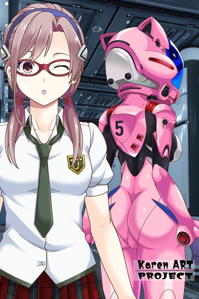 カレンちゃん+真希波・マリ・イラストリアスのプラグスーツ 背面バージョン 完成版 (シン・エヴァンゲリオン) Karen+Mari Makinami Illustrious Plugsuit-Back, (Final version)( Evangelion)