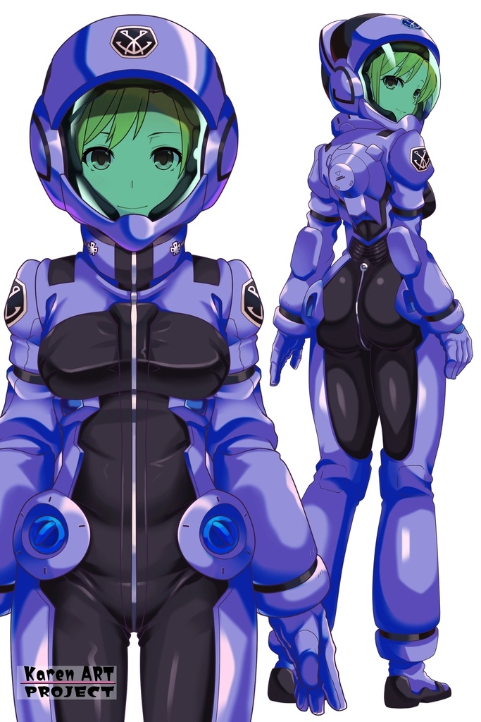 カレンちゃん+ミック・ジャックのノーマルスーツ【正面アングル】 (ガンダム Gのレコンギスタ) Karen+Mick Jack Normal Suit,Front ( G's Reconguista)