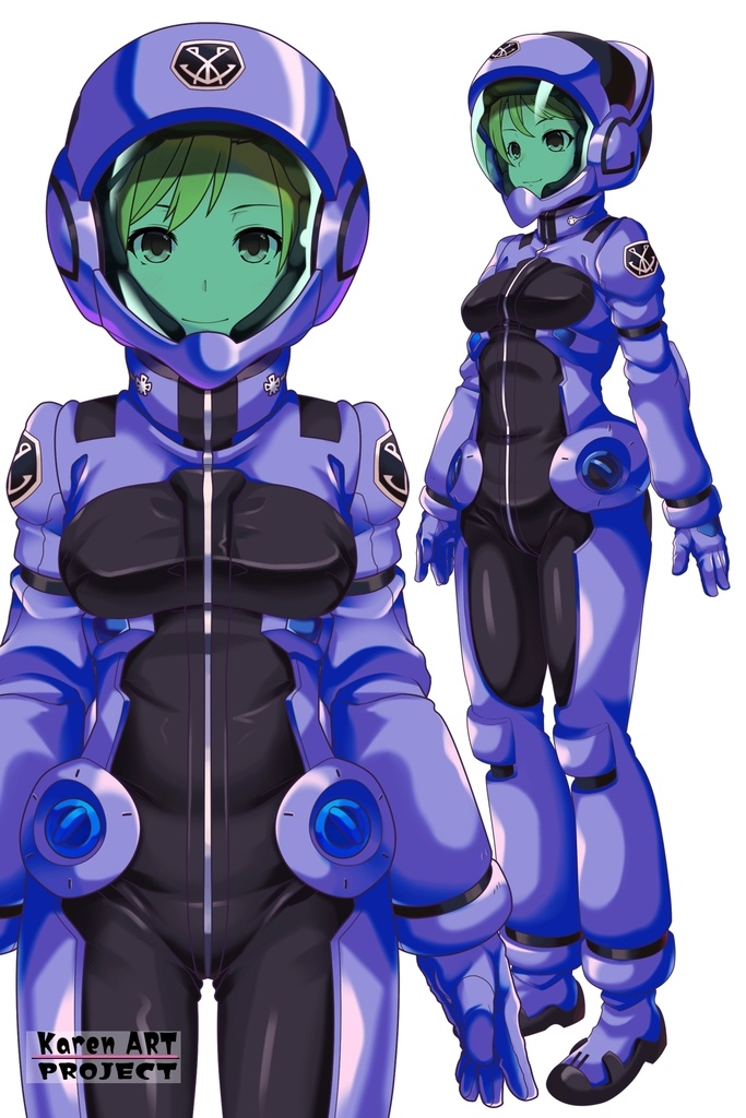 カレンちゃん+ミック・ジャックのノーマルスーツ【正面アングル】 (ガンダム Gのレコンギスタ) Karen+Mick Jack Normal Suit,Front ( G's Reconguista)