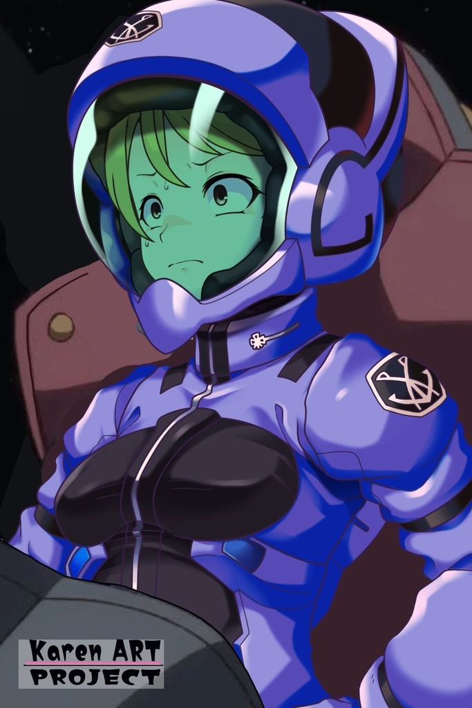 カレンちゃん+ミック・ジャックのノーマルスーツ【斜め前アングル】 (ガンダム Gのレコンギスタ) Karen+Mick Jack Normal Suit,Diagonal front ( G's Reconguista)