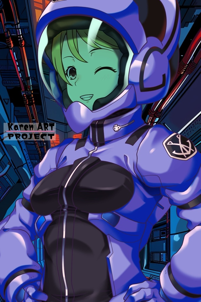 カレンちゃん+ミック・ジャックのノーマルスーツ【斜め前アングル】 (ガンダム Gのレコンギスタ) Karen+Mick Jack Normal Suit,Diagonal front ( G's Reconguista)