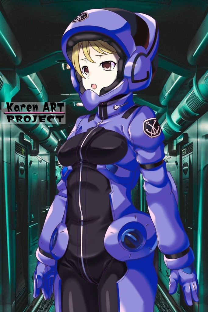 カレンちゃん+ミック・ジャックのノーマルスーツ【斜め前アングル】 (ガンダム Gのレコンギスタ) Karen+Mick Jack Normal Suit,Diagonal front ( G's Reconguista)